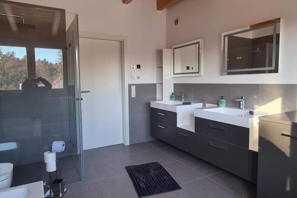 Moderne Ferienunterkunft/Wohnung Burgthann Exteriör bild