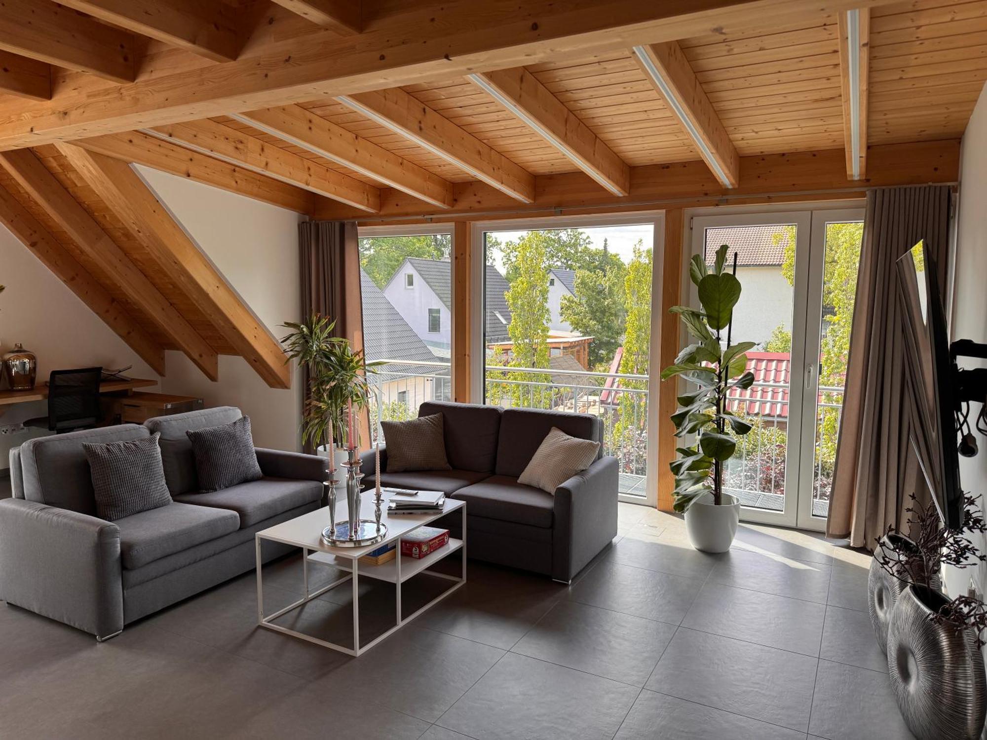 Moderne Ferienunterkunft/Wohnung Burgthann Exteriör bild