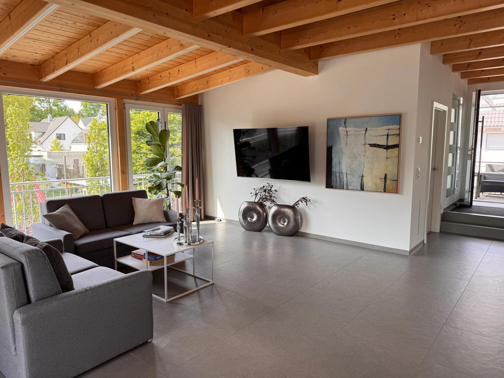 Moderne Ferienunterkunft/Wohnung Burgthann Exteriör bild